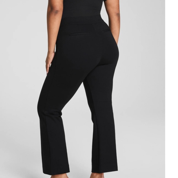 SPANXsupersmooth™ PerfectFit Ponte Kick Flare Pant Sz L Petite Deeply Black - Picture 2 of 12